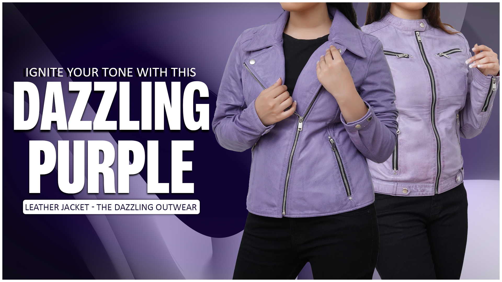 Ignite Your Tone With This Dazzling Purple Leather Jacket