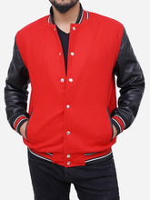 Lade das Bild in den Galerie-Viewer, Letterman Baseball Leather Varsity Jacket For Men