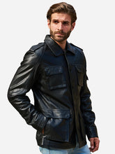 Load image into Gallery viewer, Casual Men Leather Trucker Jacket