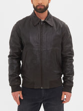 Load image into Gallery viewer, Jaxon Brown Genuine Leather Bomber Jacket