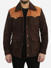 Load image into Gallery viewer, Men Cowboy Suede Leather Jacket