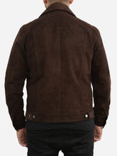 Load image into Gallery viewer, Men Dark Brown Suede Leather Jacket