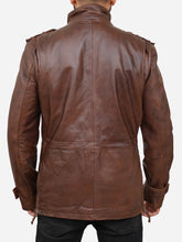 Load image into Gallery viewer, Finley Brown Leather Jacket