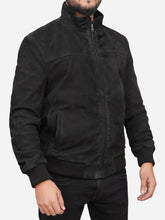 Lade das Bild in den Galerie-Viewer, Classic Black Bomber Jacket For Men