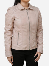 Load image into Gallery viewer, Light Pink Leather Jacket
