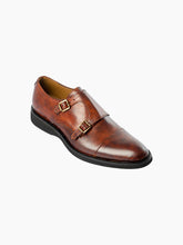 Load image into Gallery viewer, tobacco patina double monk strap shoes