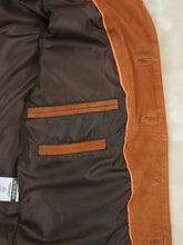 Load image into Gallery viewer, Brown Leather Trucker Jacket
