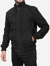 Lade das Bild in den Galerie-Viewer, Men Casual Black Bomber Jacket