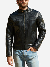 Load image into Gallery viewer, Men Classic Leather Motorcycle Jacket