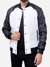 Lade das Bild in den Galerie-Viewer, Stanley Black and White Varsity Jacket