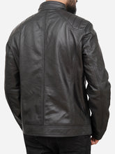 Lade das Bild in den Galerie-Viewer, Men Quilted Black Padded Cafe Racer Real Leather Jacket