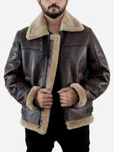 Load image into Gallery viewer, Jeffrey Brown B3 Leather Bomber Jacket