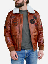 Lade das Bild in den Galerie-Viewer, Air Force Leather Flight Jacket