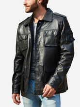 Load image into Gallery viewer, Casual Men Leather Trucker Jacket