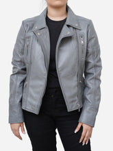 Load image into Gallery viewer, Women Casual Leather Motorcycle Jacket