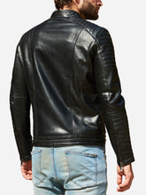 Load image into Gallery viewer, Men Designer Cafe Racer Leather Jacket