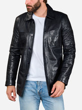 Load image into Gallery viewer, Daniel Sheepskin Vintage Black Leather Jacket