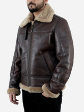 Load image into Gallery viewer, B3 Leather Bomber Jacket For Men