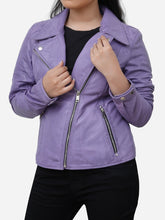 Load image into Gallery viewer, Women Casual Real Leather Moto Jacket