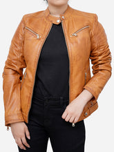 Load image into Gallery viewer, Genuine Vintage Cafe Racer Brown Leather Jacket