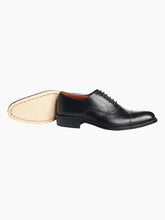 Load image into Gallery viewer, Munich Black Leather Oxford Cap Toe Dress Shoe