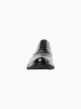 Load image into Gallery viewer, Black Rubber Sole Oxford Cap Toe Dress Shoe