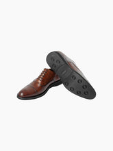 Load image into Gallery viewer, Tobacco Rubber Sole Oxford Cap Toe Dress Shoe