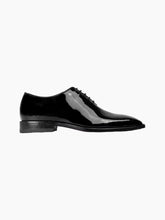 Load image into Gallery viewer, Lisbon Black Patent Leather Whole Cut Oxford Dress Shoes