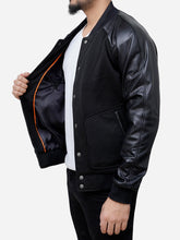 Load image into Gallery viewer, Men Casual leather varsity jacket