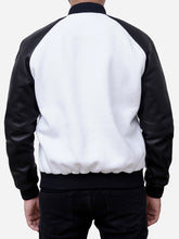 Lade das Bild in den Galerie-Viewer, Men Black and White Varsity Bomber Jacket