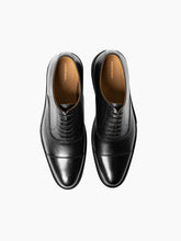Load image into Gallery viewer, Black Rubber Sole Oxford Cap Toe Dress Shoe