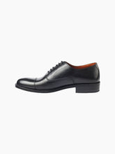 Load image into Gallery viewer, Munich Black Leather Oxford Cap Toe Dress Shoe