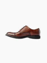 Load image into Gallery viewer, Tobacco Rubber Sole Oxford Cap Toe Dress Shoe
