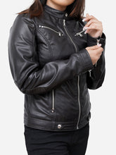 Load image into Gallery viewer, Sofia Real Sheepskin Classic Leather Jacket