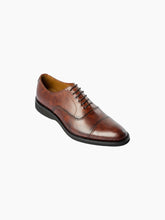 Load image into Gallery viewer, Tobacco Rubber Sole Oxford Cap Toe Dress Shoe