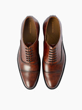 Load image into Gallery viewer, Tobacco Rubber Sole Oxford Cap Toe Dress Shoe