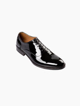 Load image into Gallery viewer, Valencia Black Patent Oxford Cap Toe Dress Shoe
