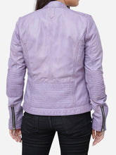 Load image into Gallery viewer, Fitted Style Purple Motorcycle Jacket For Women