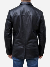 Lade das Bild in den Galerie-Viewer, Men Two Button Casual Black Genuine Leather Blazer Coat - Peter Sign