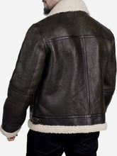 Load image into Gallery viewer, Zito Men's B3 Brown Aviator Faux Shearling Bomber Leather Jacket - Peter Sign