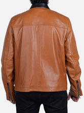 Load image into Gallery viewer, mens leather jacket biker style