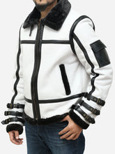 Load image into Gallery viewer, shearling aviator jacket for men