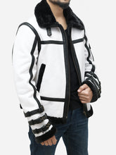 Load image into Gallery viewer, white leather jacket mens
