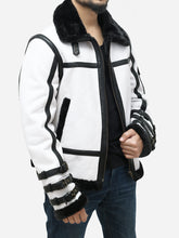 Load image into Gallery viewer, white leather jacket mens