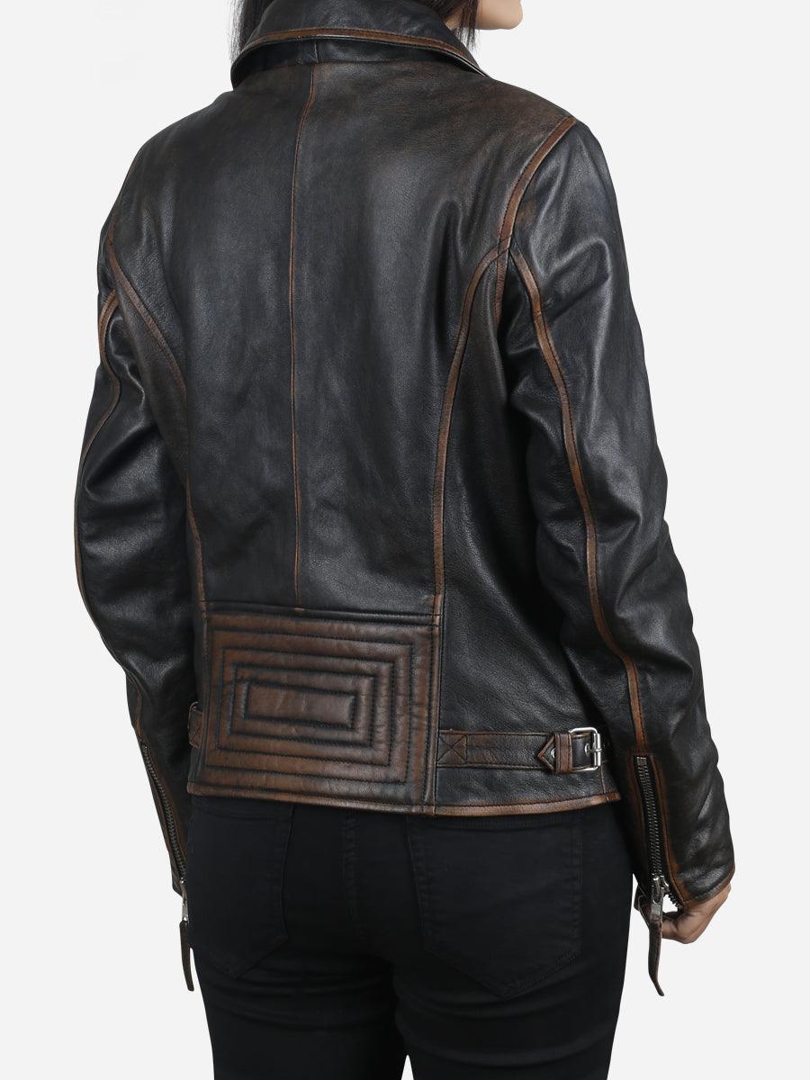 PenelopesAttire Vintage Leather Biker Jacket