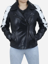 Load image into Gallery viewer, leather biker jacket for women
