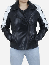 Load image into Gallery viewer, leather biker jacket for women