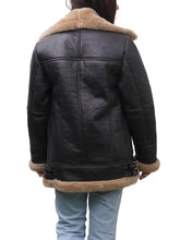 Load image into Gallery viewer, Annie_Black_Leather_Shearling_Jacket_Backside
