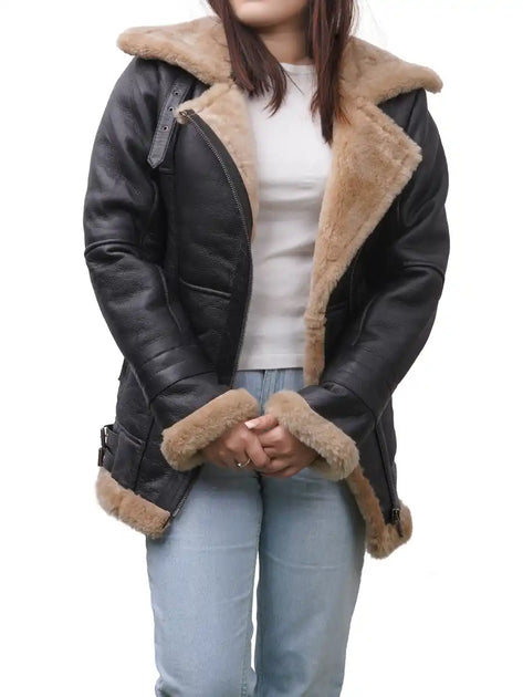 Women s Sheepskin Jackets Shearling Leather Jackets PeterSign