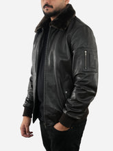 Load image into Gallery viewer, Phillip Vintage Bomber Leather Jacket
